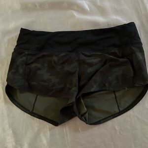 LULULEMON army print shorts